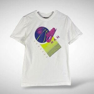 Jordan Jumpman Basketball Graphic T Shirt White Small Retro Neon Nike